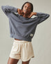Women's Relaxed French Terry Crew - Metropolitan Grey